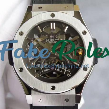 Replica Hublot Classic Fusion Prototype Stainless Steel Black Skeleton Dial Swiss Skeleton