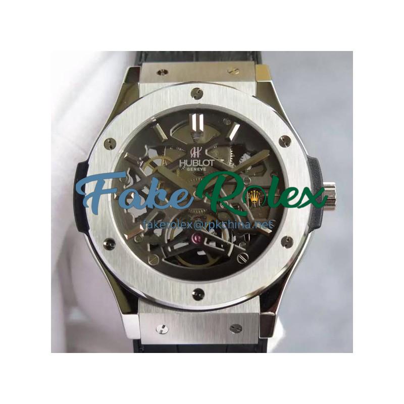 Replica Hublot Classic Fusion Prototype Stainless Steel Black Skeleton Dial Swiss Skeleton