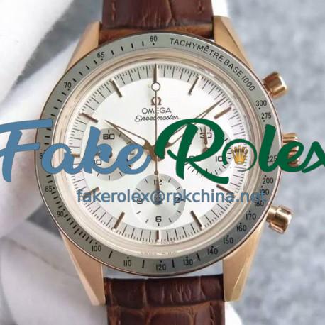 Replica Omega Speedmaster Moonwatch Limited Edition Rose Gold White Dial Swiss 1861