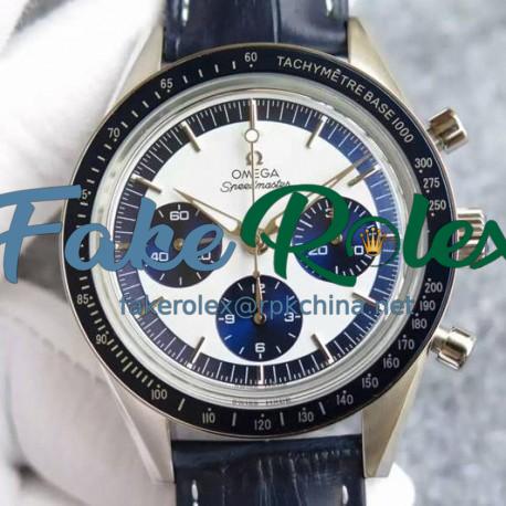 Replica Omega Speedmaster Moonwatch Limited Edition Stainless Steel White & Blue Dial Swiss 1861