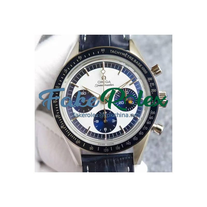 Replica Omega Speedmaster Moonwatch Limited Edition Stainless Steel White & Blue Dial Swiss 1861