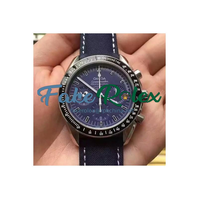 Replica Omega Speedmaster Moonwatch Anniversary Silver Snoopy Stainless Steel Blue Dial Swiss 9300