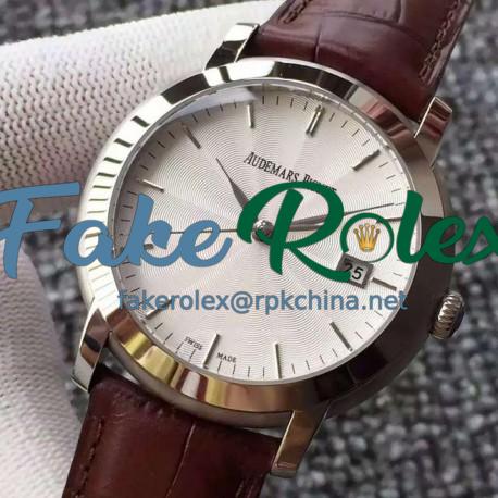 Replica Audemars Piguet Jules Audemars 15170 Stainless Steel White Relief Dial Swiss 3120