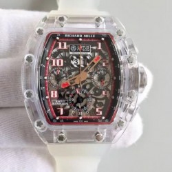 Replica Richard Mille RM011 R Grosjean Lotus F1 Team Shappire Red & Skeleton Dial Swiss 7750