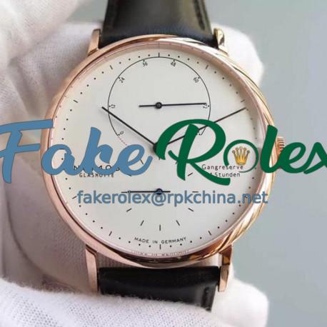 Replica Nomos Lambda Rose Gold White Dial German DUW 1001