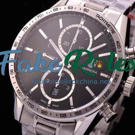 Replica Tag Heuer Carrera Calibre 1887 Stainless Steel Black Dial Swiss 1887