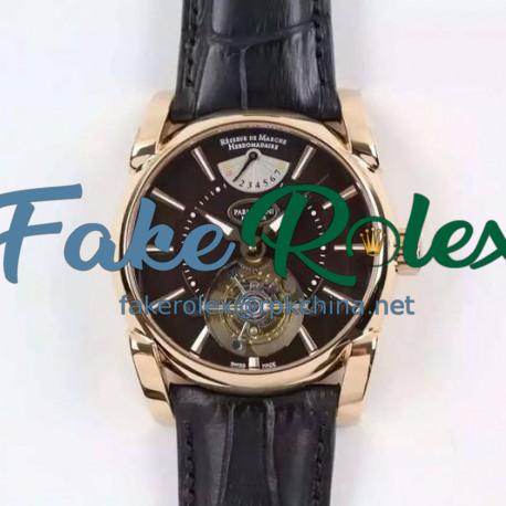 Replica Parmigiani Fleurier Tonda Tourbillon Rose Gold Brown Dial Swiss Tourbillon