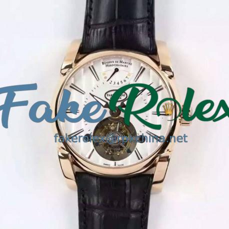 Replica Parmigiani Fleurier Tonda Tourbillon Rose Gold White Dial Swiss Tourbillon