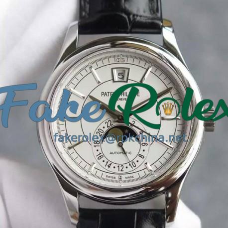 Replica Patek Philippe Annual Calendar 5205 Stainless Steel White Dial Swiss 324