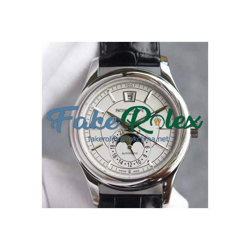 Replica Patek Philippe Annual Calendar 5205 Stainless Steel White Dial Swiss 324