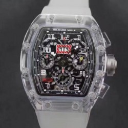 Replica Richard Mille RM011-FM Shappire Black & Skeleton Dial Swiss 7750