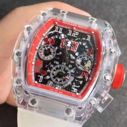 Replica Richard Mille RM011-FM Shappire Red & Skeleton Dial Swiss 7750