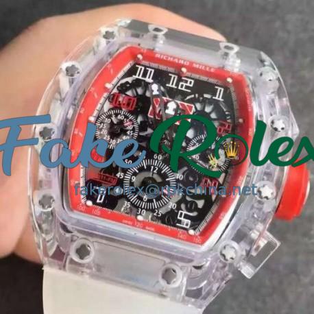 Replica Richard Mille RM011-FM Shappire Red & Skeleton Dial Swiss 7750