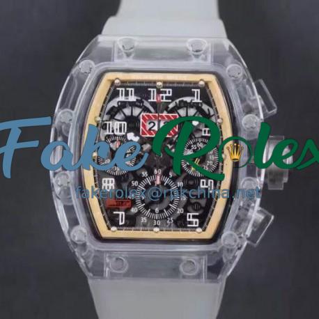 Replica Richard Mille RM011-FM Shappire Cream & Skeleton Dial Swiss 7750