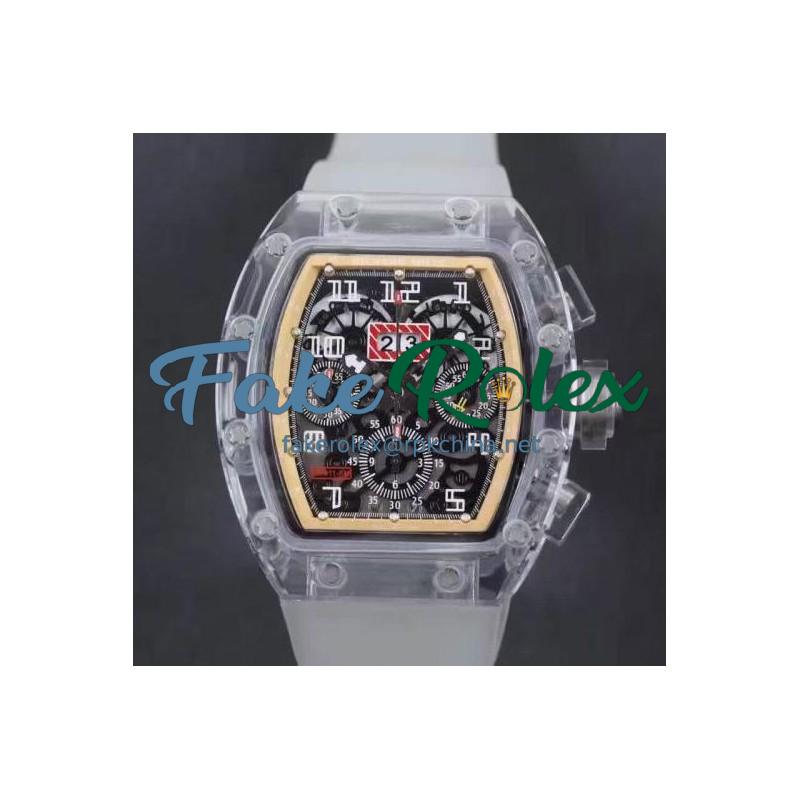 Replica Richard Mille RM011-FM Shappire Cream & Skeleton Dial Swiss 7750