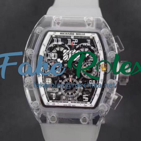 Replica Richard Mille RM011-FM Shappire White & Skeleton Dial Swiss 7750