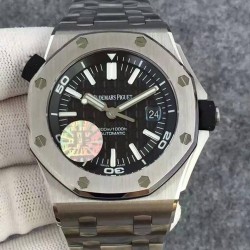 Replica Audemars Piguet Royal Oak Offshore Diver 15710 Stainless Steel Black Dial Swiss 3120