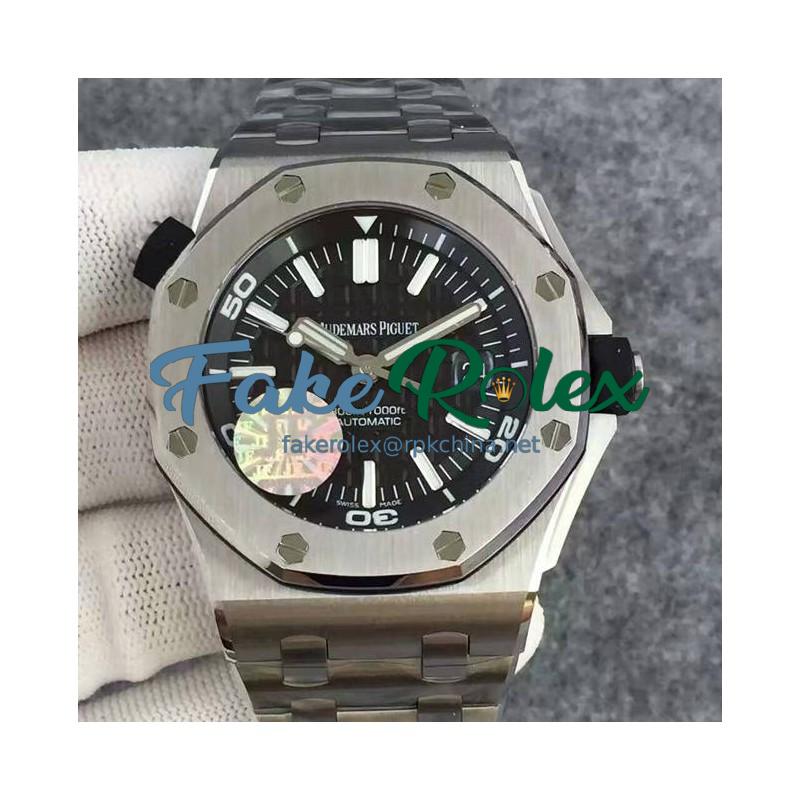 Replica Audemars Piguet Royal Oak Offshore Diver 15710 Stainless Steel Black Dial Swiss 3120