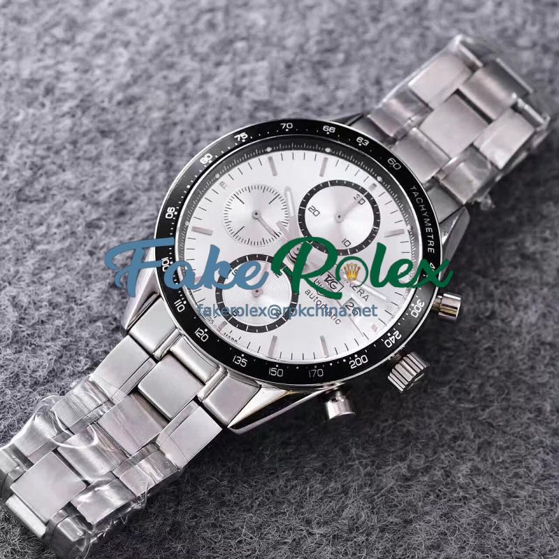 Replica Tag Heuer Carrera Automatic CV2010 Stainless Steel White Dial Swiss 7750