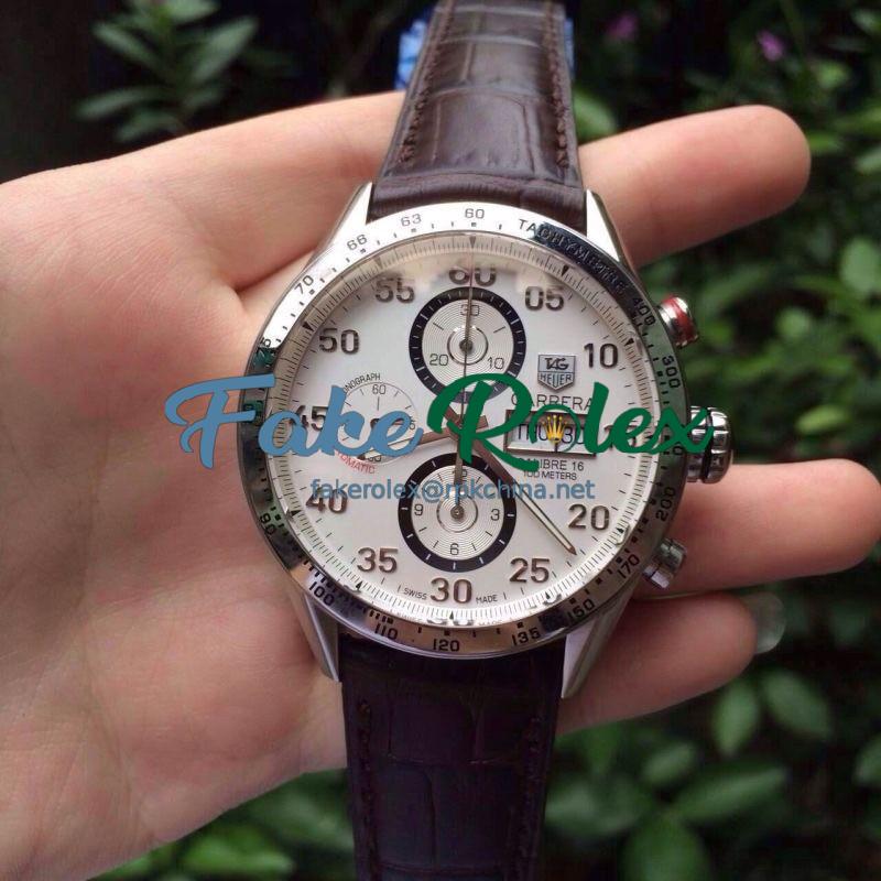 Replica Tag Heuer Carrera Calibre 16 CV2A11 Stainless Steel White Dial Swiss Calibre 16