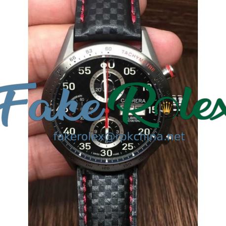 Replica Tag Heuer Carrera Calibre 16 CV2A10 Stainless Steel Carbon Fiber Dial Carbon Fiber Strap Swiss Calibre 16