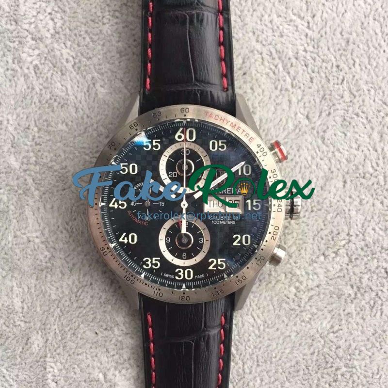 Replica Tag Heuer Carrera Calibre 16 CV2A1 Stainless Steel Carbon Fiber Dial Swiss Calibre 16