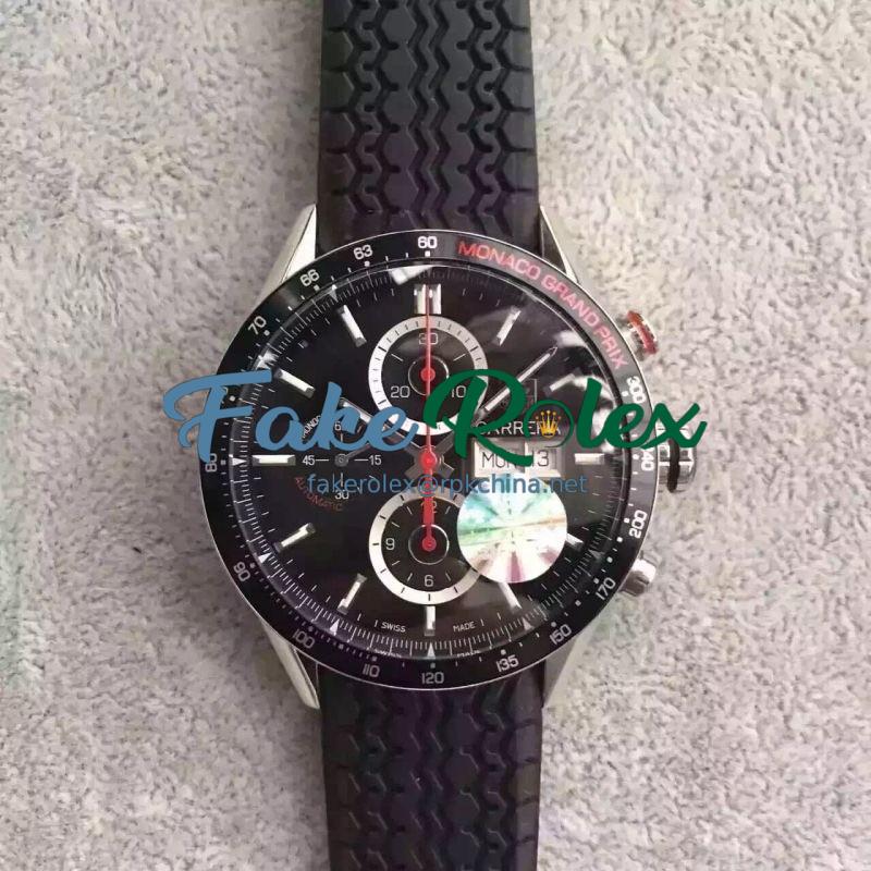 Replica Tag Heuer Carrera Monaco Grand Prix Calibre 16 CV2A1F Stainless Steel Black Dial Swiss Calibre 16