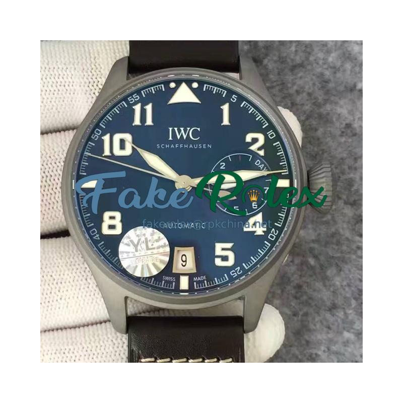 Replica IWC Big Pilot IW5009 YL Stainless Steel Blasted Blue Dial Stainless Steel Blasted Anthracite Dial Swiss 51111