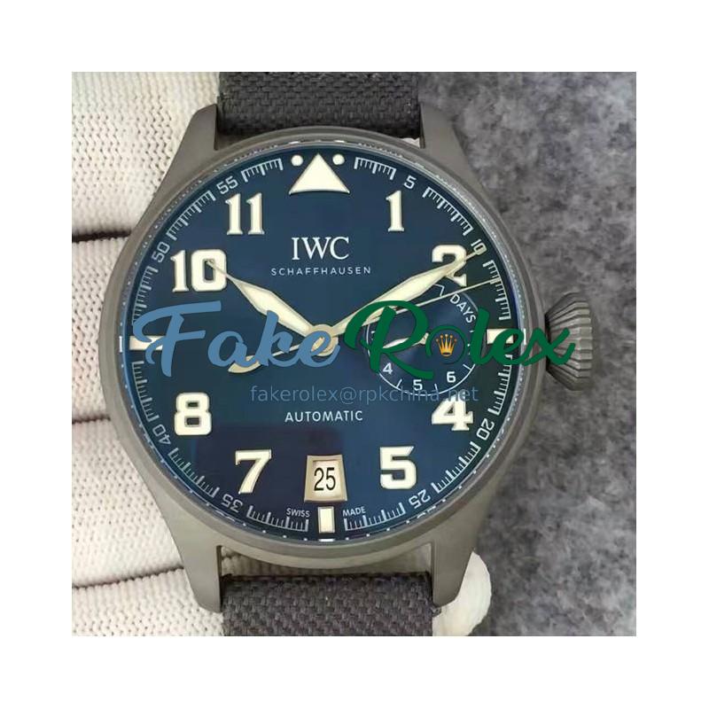 Replica IWC Big Pilot IW5009 YL Stainless Steel Blasted Blue Dial Stainless Steel Blasted Anthracite Dial Swiss 51111