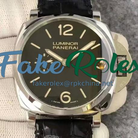 Replica Panerai Luminor Due 3 Days Acciaio PAM 676 V6 Stainless Steel Black Dial Swiss P1000