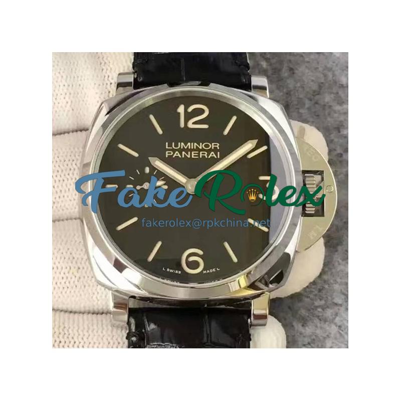 Replica Panerai Luminor Due 3 Days Acciaio PAM 676 V6 Stainless Steel Black Dial Swiss P1000