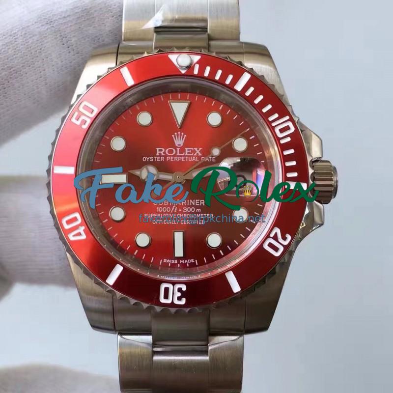 Replica Rolex Submariner Date 116610LN BP Stainless Steel Red Dial Swiss 2836-2