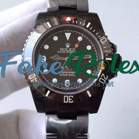 Replica Rolex Submariner 114060 Fragment JF PVD Black Dial Swiss 2836-2