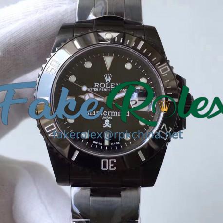 Replica Rolex Submariner Date 116610LN Mastermind JF PVD Black Dial Swiss 2836-2