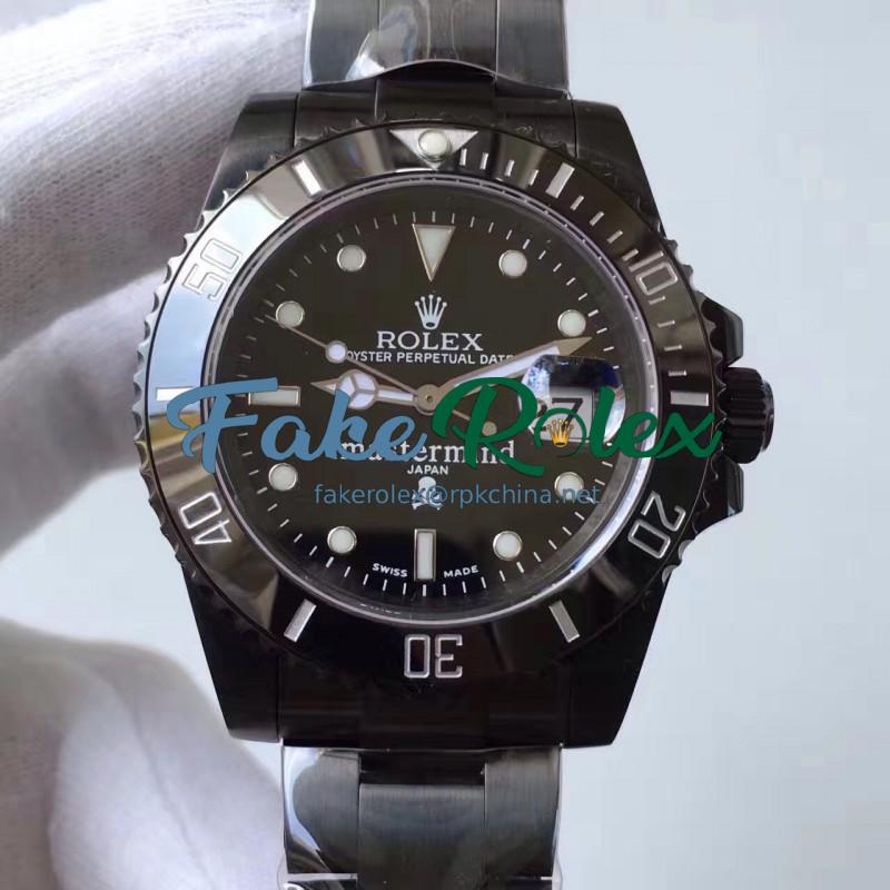 Replica Rolex Submariner Date 116610LN Mastermind JF PVD Black Dial Swiss 2836-2