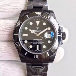 Replica Rolex Submariner Date 116610LN JF PVD Black Dial Swiss 2836-2