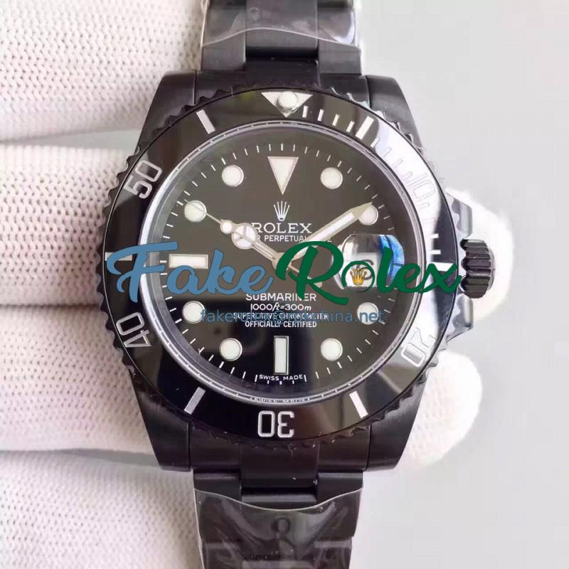 Replica Rolex Submariner Date 116610LN JF PVD Black Dial Swiss 2836-2