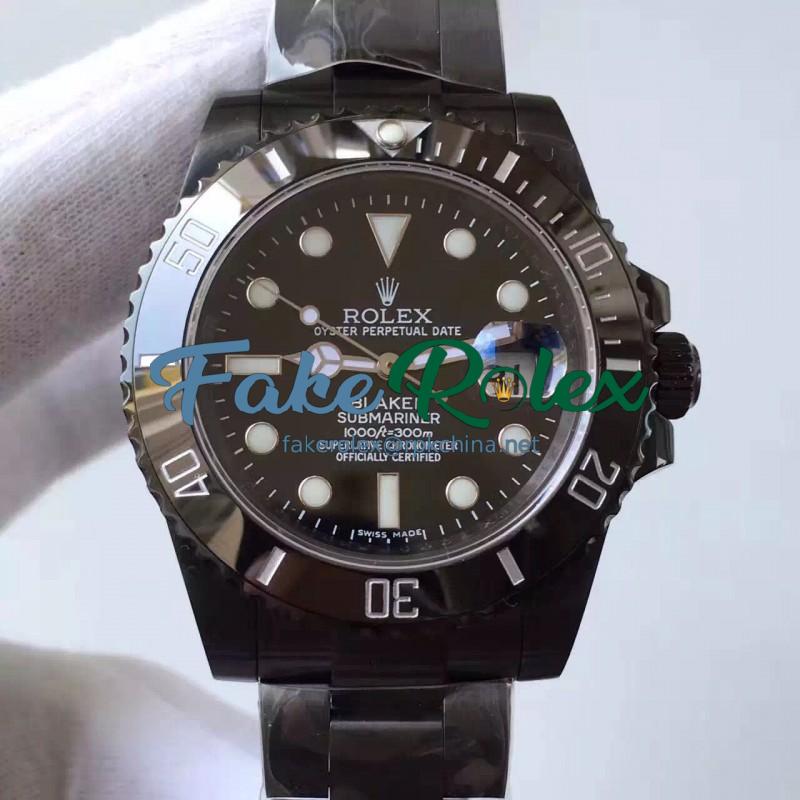 Replica Rolex Submariner Date 116610LN Blaken JF PVD Black Dial Swiss 2836-2