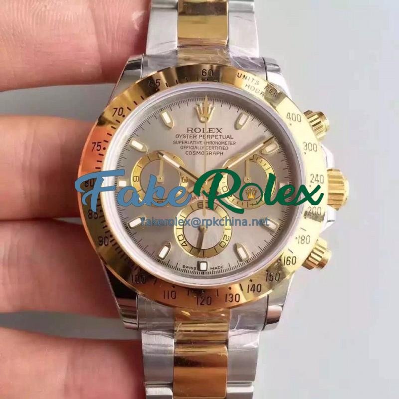 Replica Rolex Daytona Cosmograph 116503 JH Yellow Gold & Stainless Steel Anthracite Dial Swiss 4130 Run 6@SEC