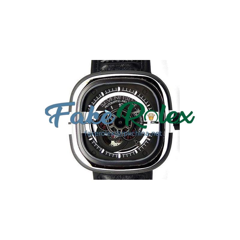 Replica Sevenfriday P3 BB PVD Black & White Dial Miyota 82S7