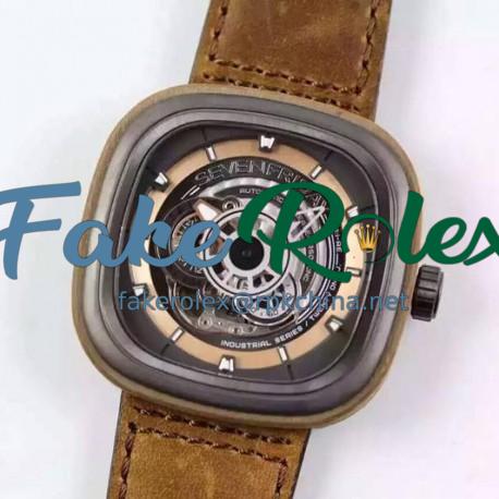 Replica SevenFriday P2B/03-W Woody Gold Dial Miyota 82S7