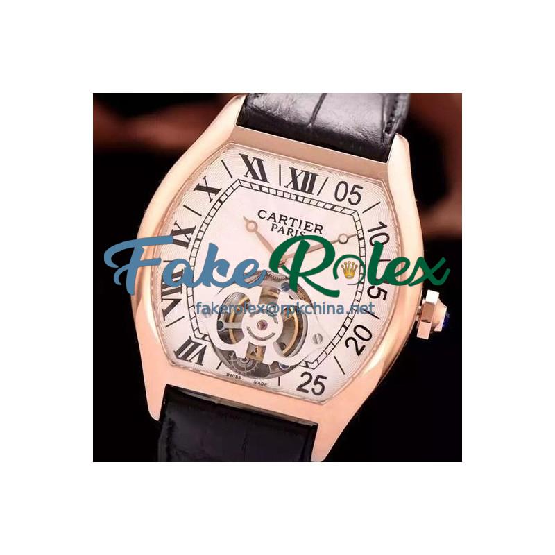 Replica Cartier tortue RG/LE Swiss Real Tourbillon