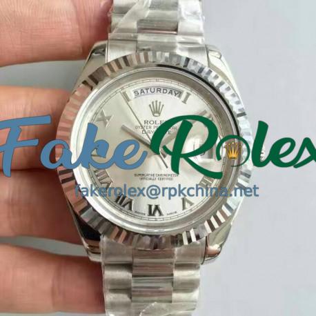 Replica Rolex Day-Date II 218239 41MM V6 Stainless Steel Sundust Dial Swiss 2836-2