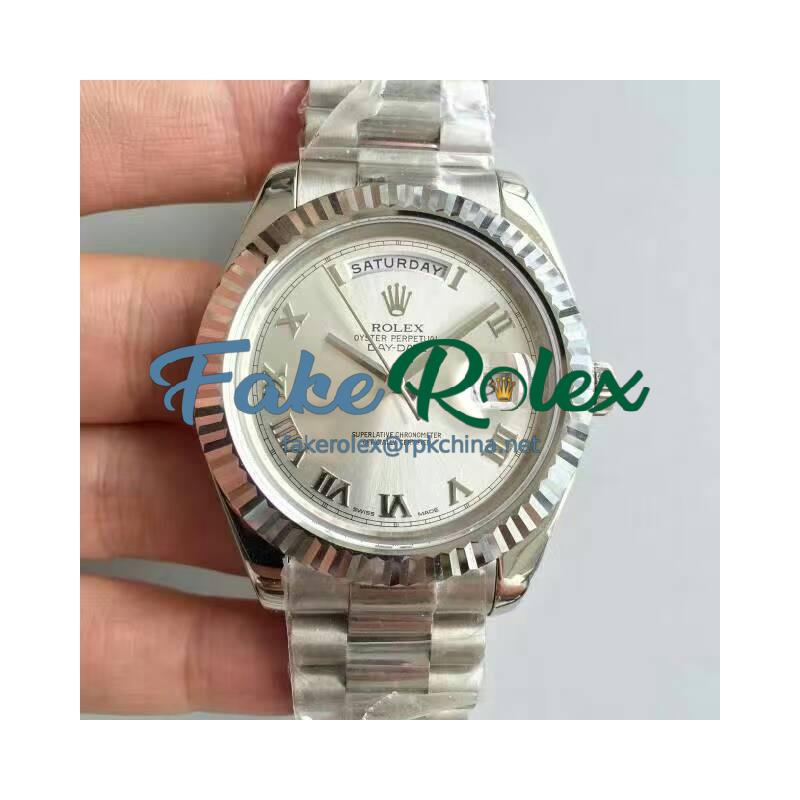 Replica Rolex Day-Date II 218239 41MM V6 Stainless Steel Sundust Dial Swiss 2836-2