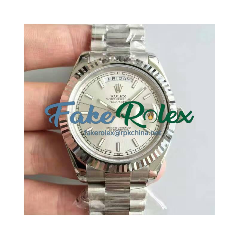 Replica Rolex Day-Date II 218239 41MM V6 Stainless Steel Sundust Dial Swiss 2836-2