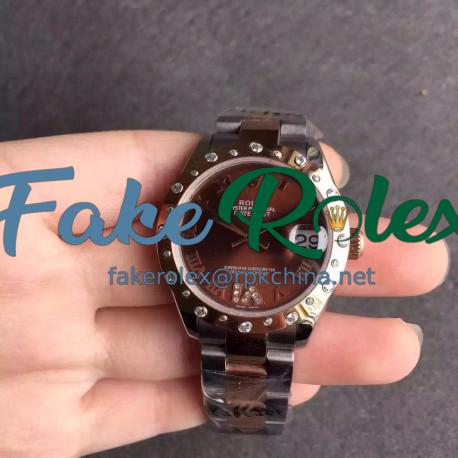 Replica Rolex Lady Datejust 31 178341 31MM V5 Stainless Steel & Rose Gold Chocolate Dial Swiss 2836-2