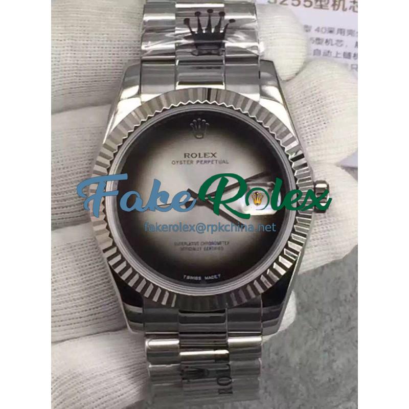 Replica Rolex Datejust 41 Lapis Lazuli HK Stainless Steel Gray Dial Swiss 3255