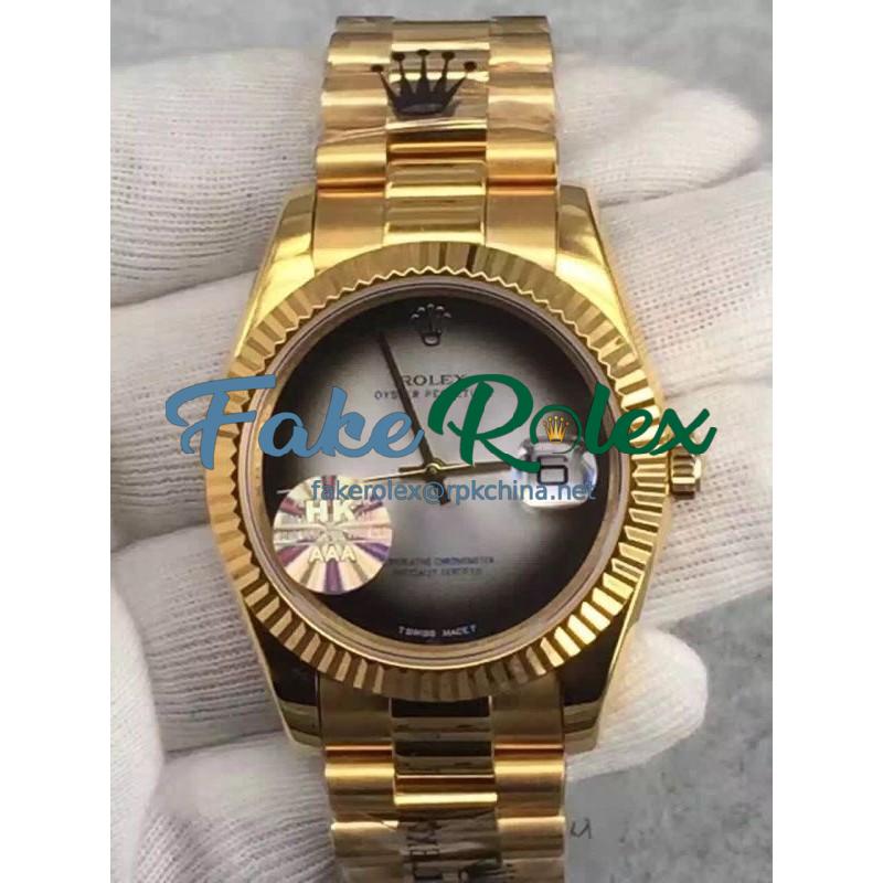 Replica Rolex Datejust 41 Lapis Lazuli HK Yellow Gold Gray Dial Swiss 3255