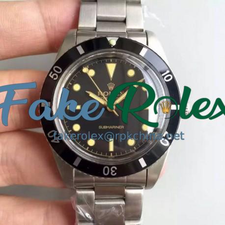 Replica Rolex Submariner 6538 Big Crown LF Stainless Steel Black Dial Swiss 2836-2