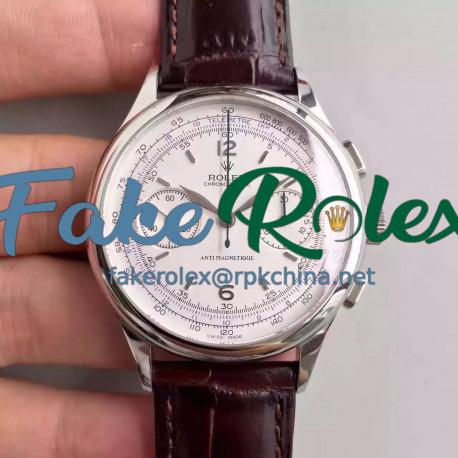 Replica Rolex Chronographe 66658 BP Stainless Steel White Dial Swiss Lemania Run 9@SEC